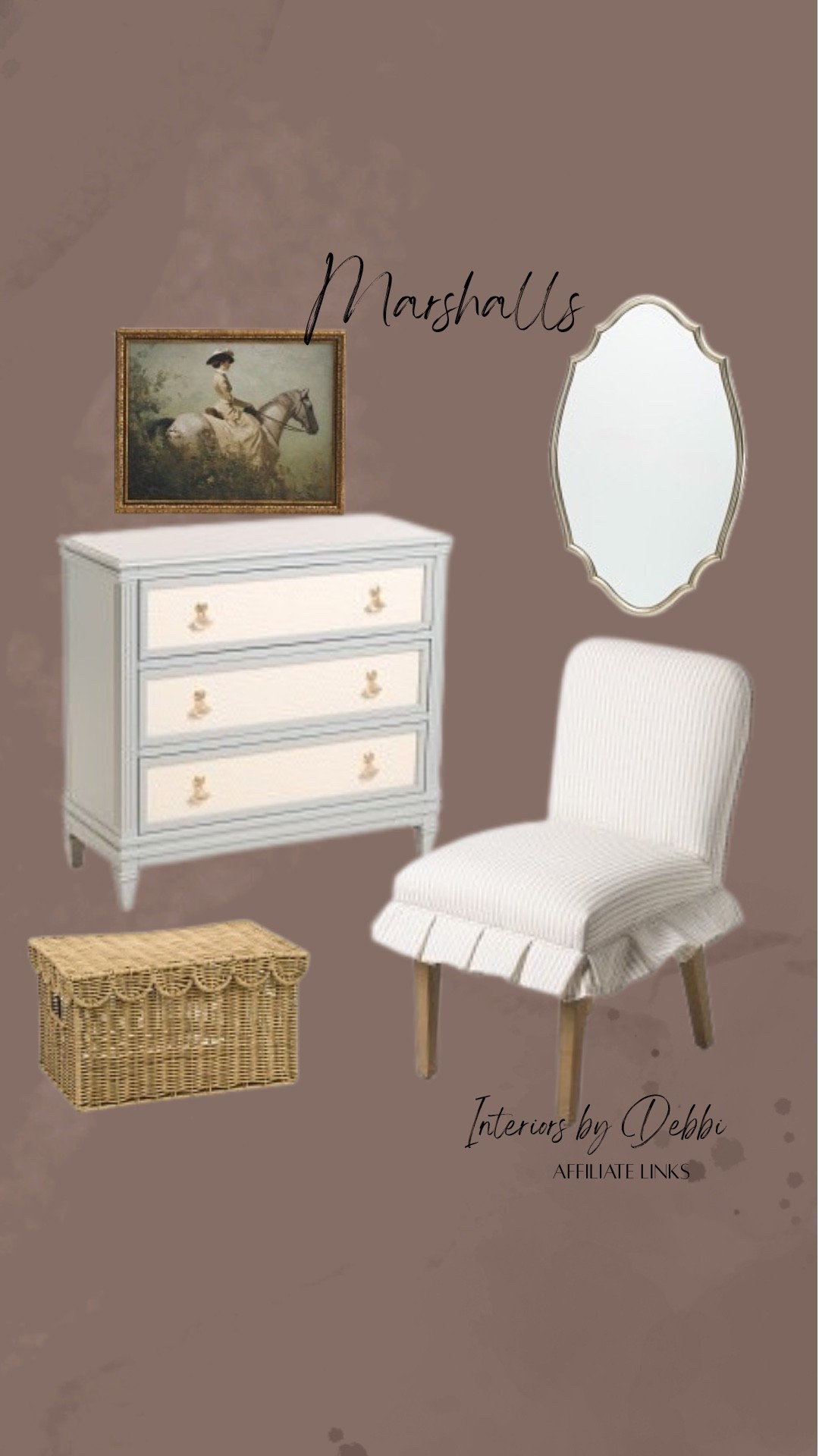 Marshall’s Finds
Ruffle chair, wicker box, mirror, framed art, chest of drawers, transitional home, modern decor, amazon find, amazon home, target home decor, mcgee and co, studio mcgee, amazon must have, pottery. barn, Walmart finds, affordable decor, home styling, budget friendly, accessories, neutral decor, home finds, buy new arrival, coming soon, sale alert, high end look for less, Amazon favorites, Target finds, cozy, modern, earthy, transitional, luxe, romantic, home decor, budget friendly decor #marshalls

#LTKSeasonal #LTKHome