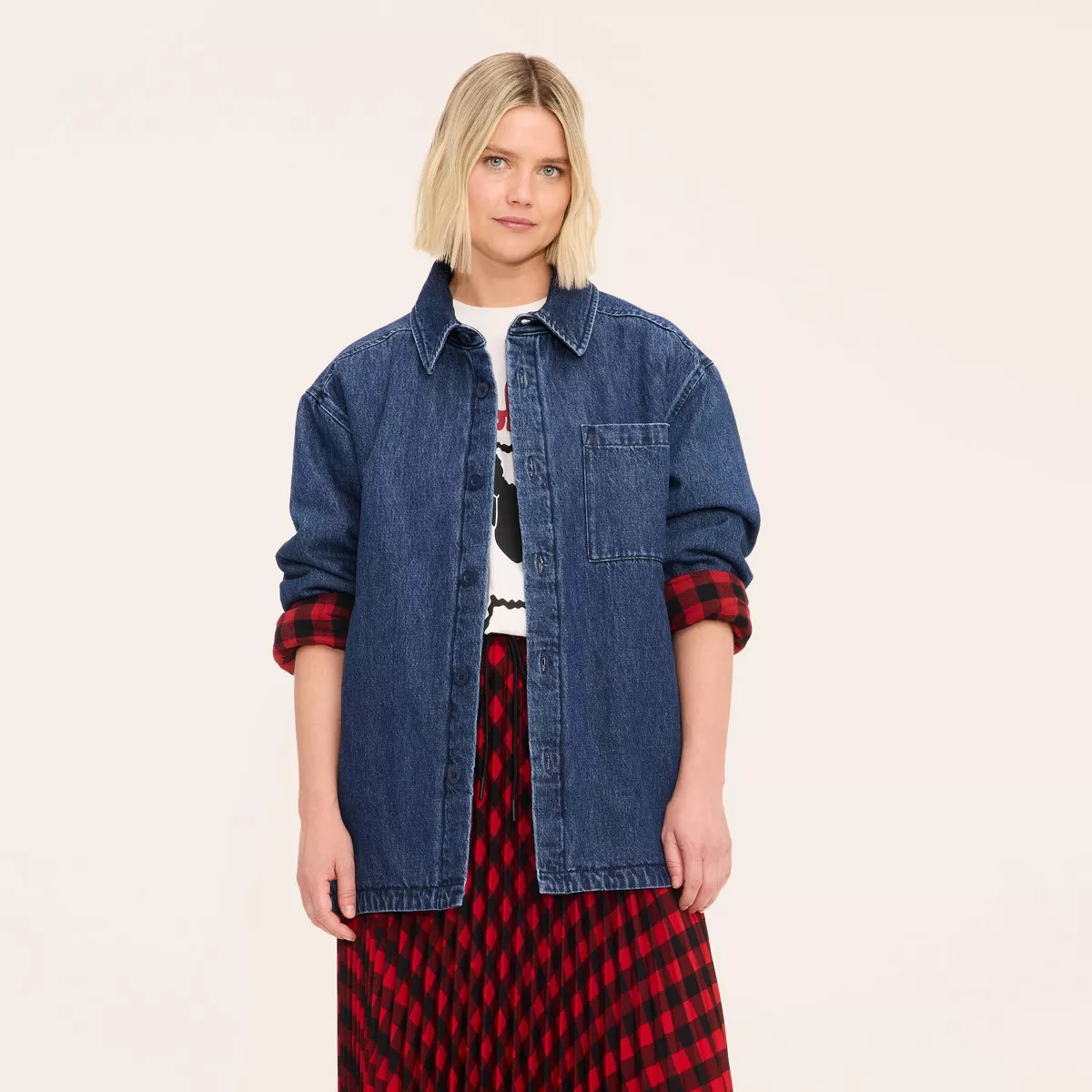 Adult Denim Shacket - Woolrich x Target Dark Wash Denim | Target