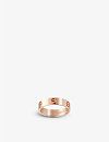 LOVE 18ct pink-gold ring | Selfridges