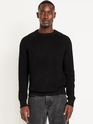 Crew-Neck Shaker-Stitch Sweater | Old Navy (US)