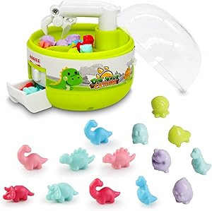 Mini dinosaurs Claw Machine for kids&adults,Yellow,24 super tiny plastic prizes,Dinosaur Toys Cla... | Amazon (US)