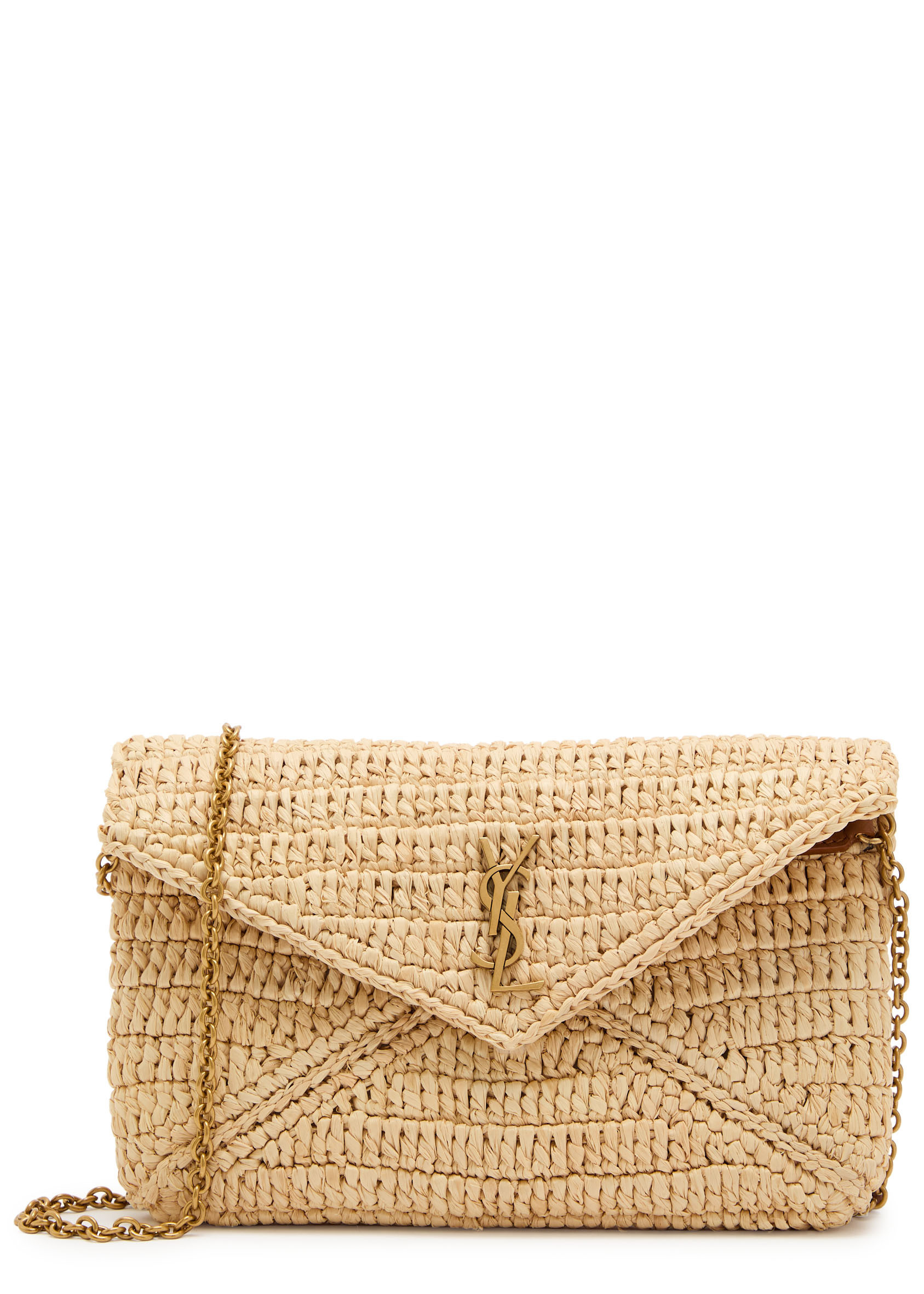 Envelope raffia wallet-on-chain | Harvey Nichols