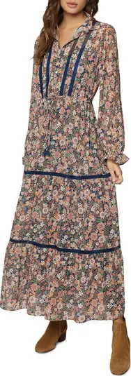 Lost + Wander Split Neck Long Sleeve Flower Power Maxi Dress | Nordstromrack | Nordstrom Rack