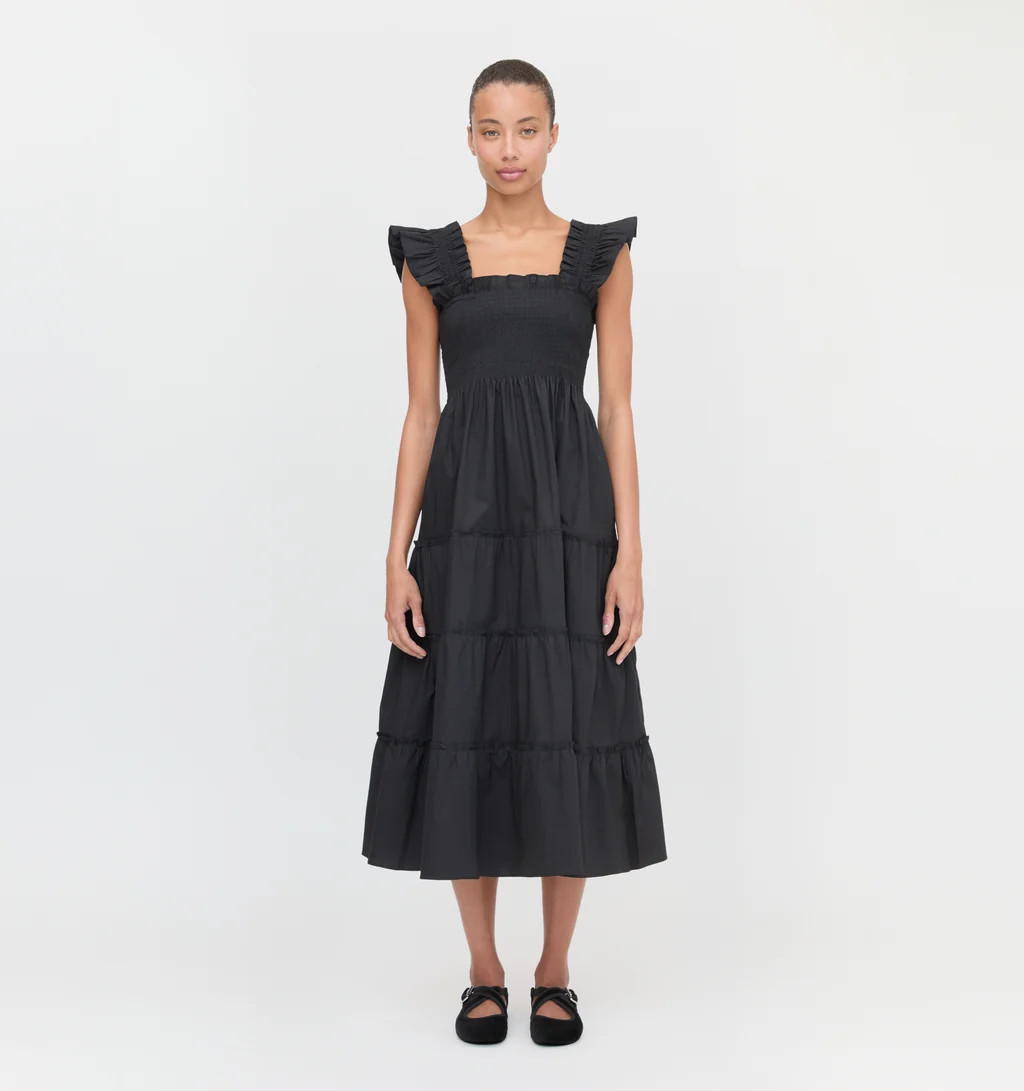 The Ellie Nap Dress - Black Poplin Black Poplin / XXS | Hill House Home US