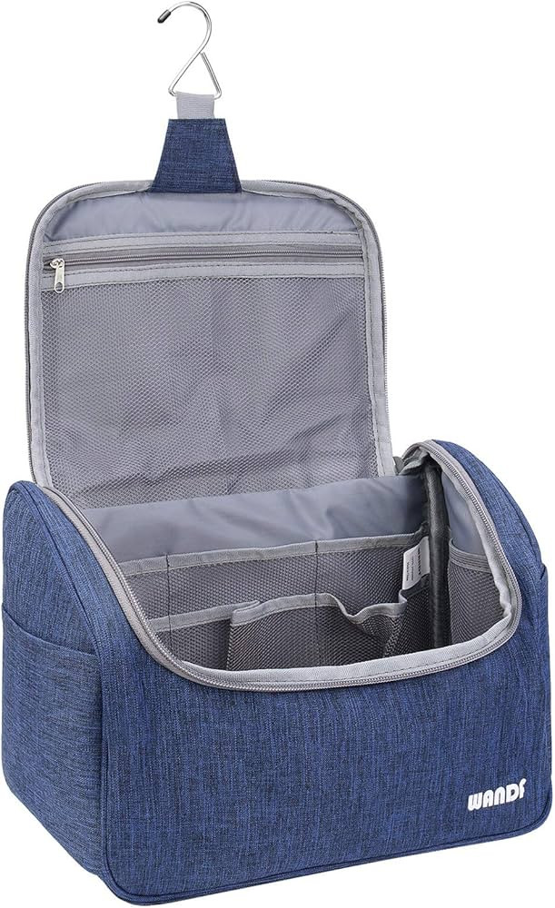 WANDF Hanging Toiletry Bag Travel Cosmetic Organizer Shower Bathroom Bag for Men Women Water-resi... | Amazon (US)