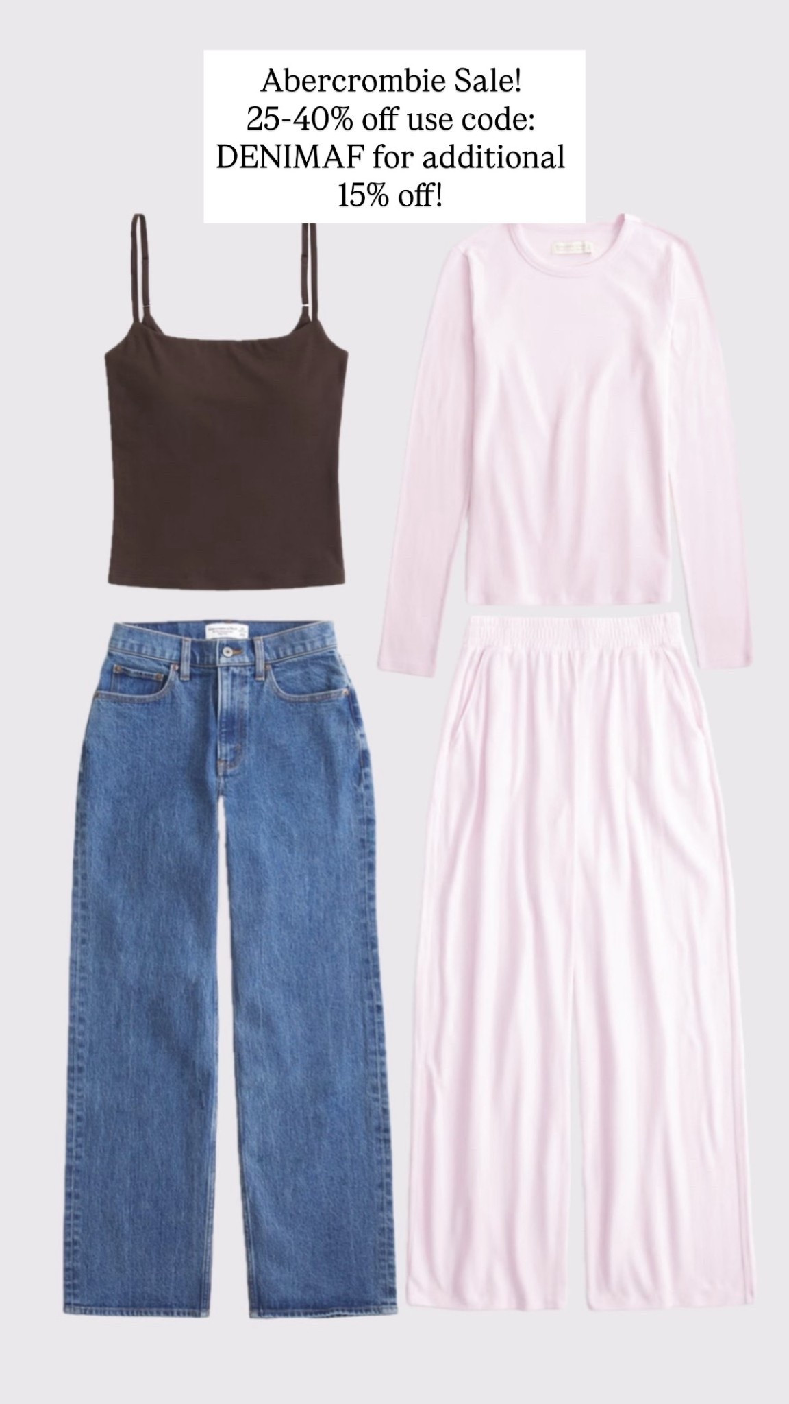 Abercrombie sale!
25-40% off
Use code:
DENIMAF for additional 15% off!


#LTKSeasonal #LTKOver40 #LTKSaleAlert