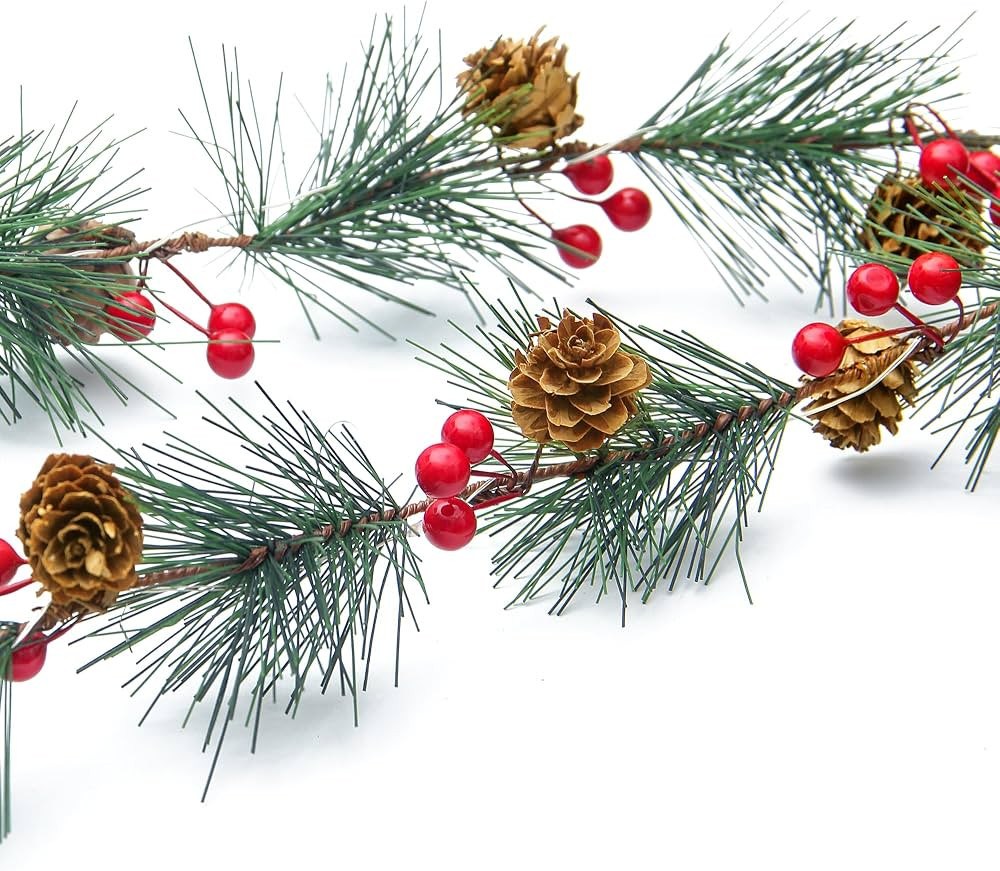 Christmas Garland with Lights \uff0c6FT 25 LED Battery Powered, Garlands for Decoration Christmas... | Amazon (US)