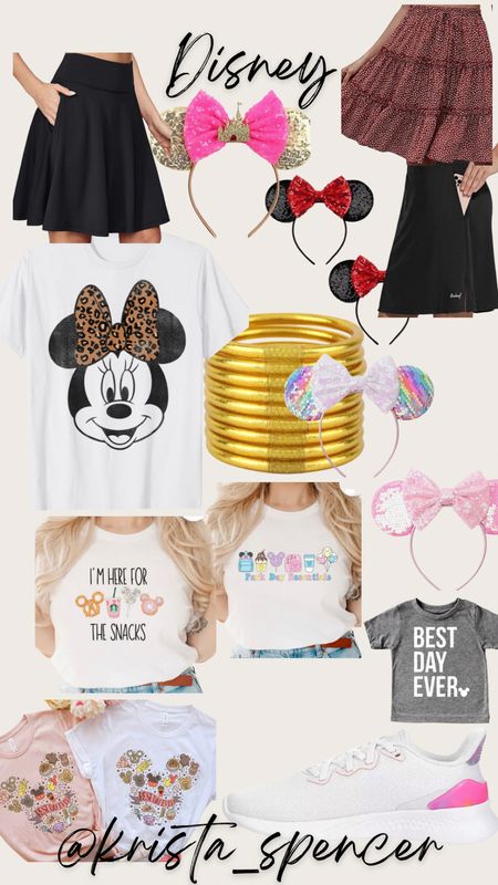 Our Disney #ootd ‘s! Disney. Tees. Skirts. Bangles. Minnie Ears. Shoes  

#LTKunder50 #LTKsalealert #LTKfit
