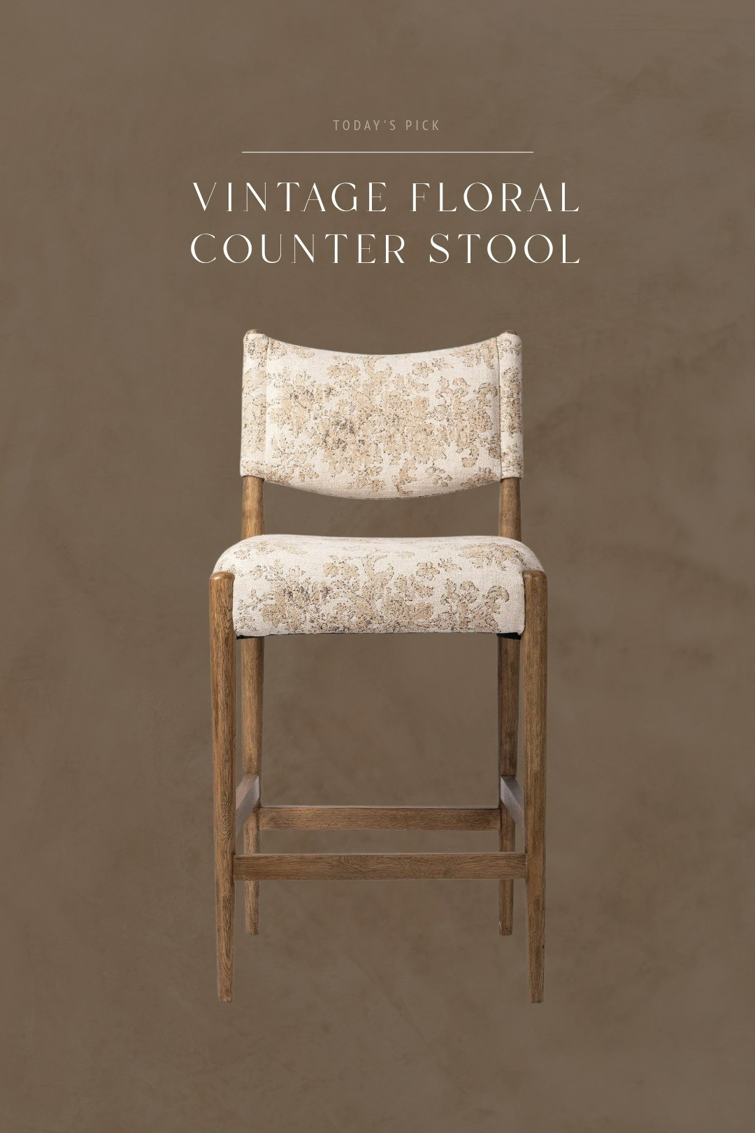 This stunning vintage floral counter stool stopped me in my scroll 🤌🏼kitchen pendant lights, pendant lighting, pendant light, kitchen lighting, kitchen light fixture, kitchen island pendant lights, kitchen island lighting, kitchen design, kitchen designs, kitchen decor, kitchen runner, kitchen rug, kitchen table, counter stool, counter stools, counter height stools, kitchen island, kitchen island pendant lights, kitchen island lighting, kitchen countertops, kitchen countertop styling, kitchen countertop decor 

 #LTKHome #LTKSaleAlert