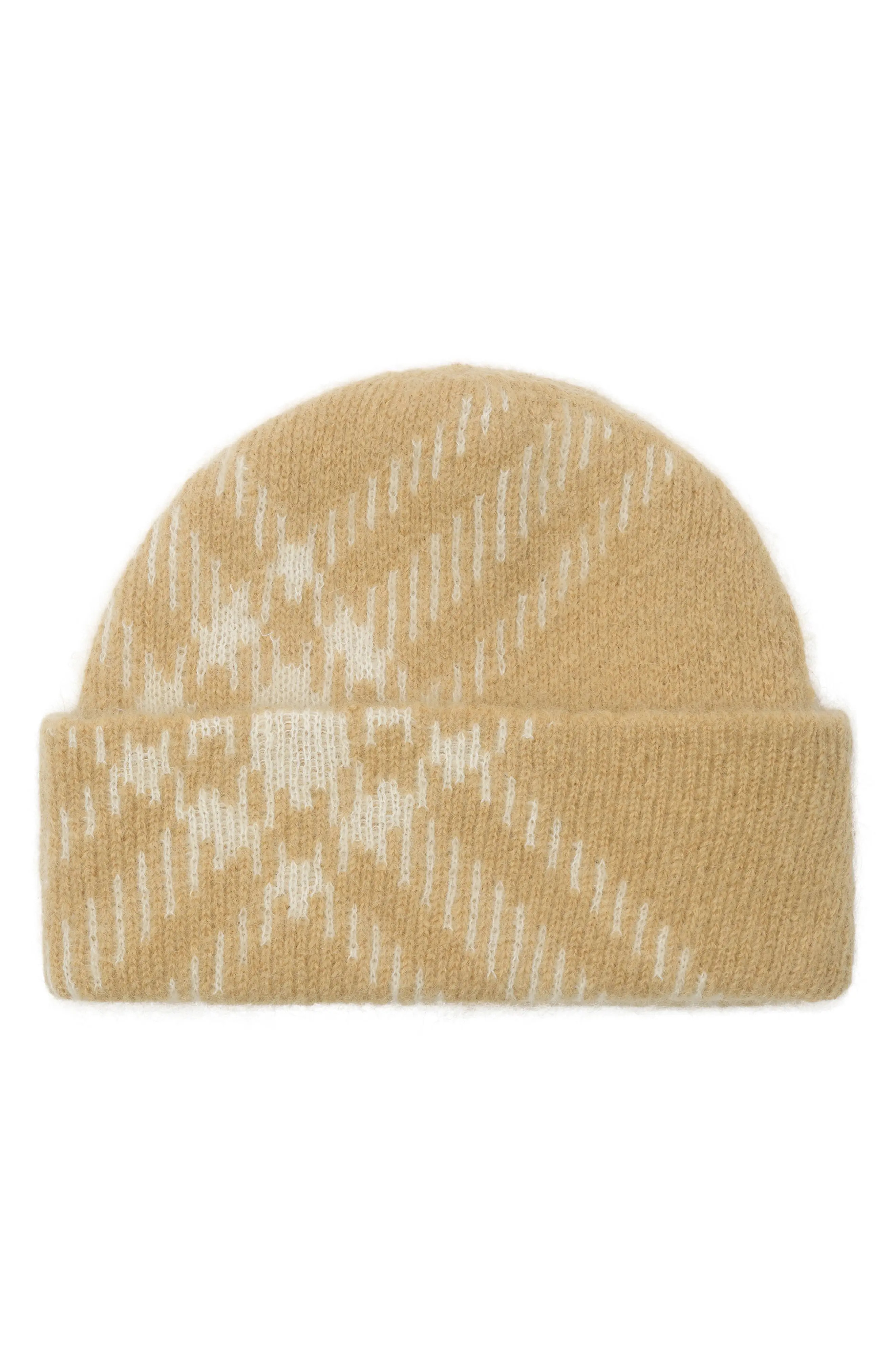 Check Mohair & Wool Blend Beanie | Nordstrom | Nordstrom