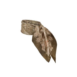 ZIMMERMANN Printed Silk Square 55 Scarf Olive Perla Paisley | ZIMMERMANN (US, CA, EU, MENA)