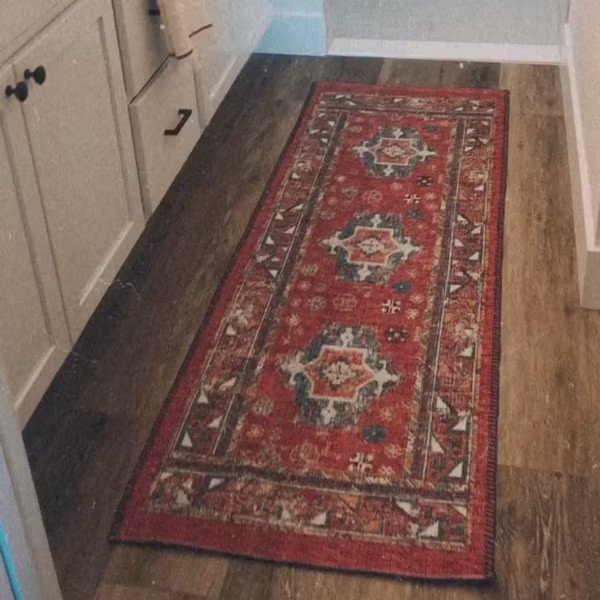 Vintage Persian Medallion Kitchen Rug Red - Threshold™ | Target