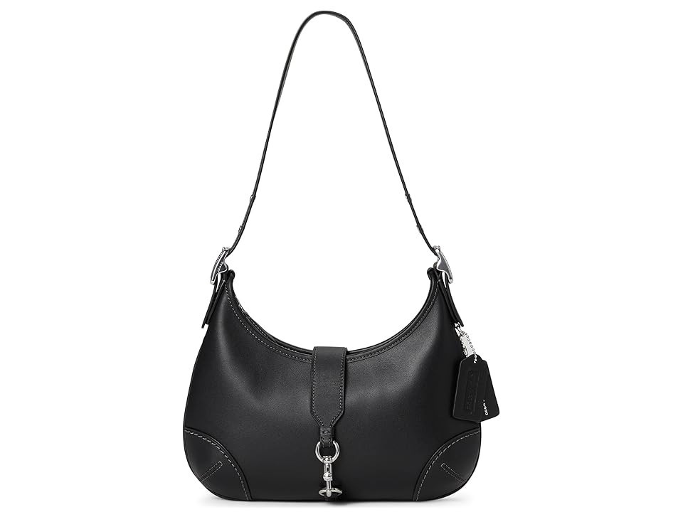 COACH The Coach Originals Glovetanned Leather Hamptons Hobo Shoulder Women's Handbags Black | Zappos