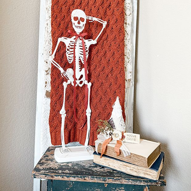 Standing Metal Mister Skeleton | Antique Farm House