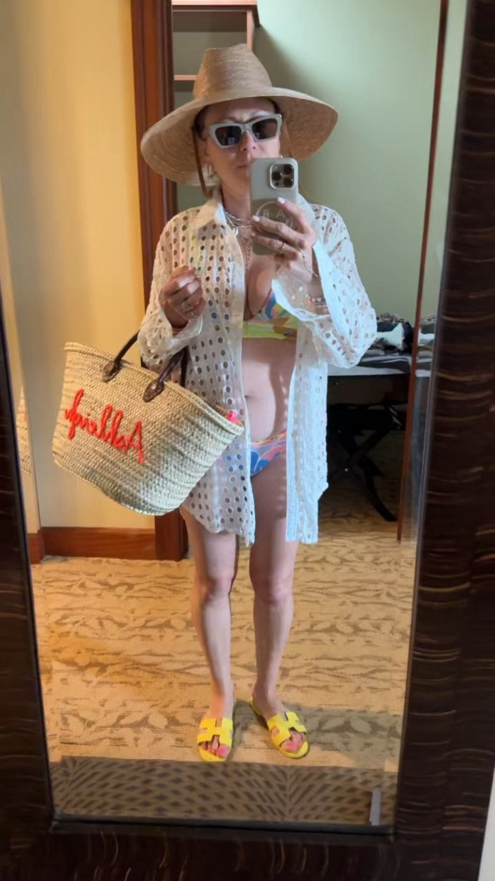 Last day in Hawaii blues 😪 What’s the best way to vanish your vacation’s termination? By vibrant and colorful saturation. 😎☀️🌈 This bold and pigmented bikini set was giving me all the vacay vibes. I toned it down a little with a white coverup and neutral bag. But of course, you can only tone it down so much with sunshine colored slides. ☀️ #beachday #poolday #vacation #poolfit #beachfit #coverup #beachtote #pooltote #sunnies #hawaii #tropical #warmweather 

#LTKtravel #LTKSeasonal #LTKfamily