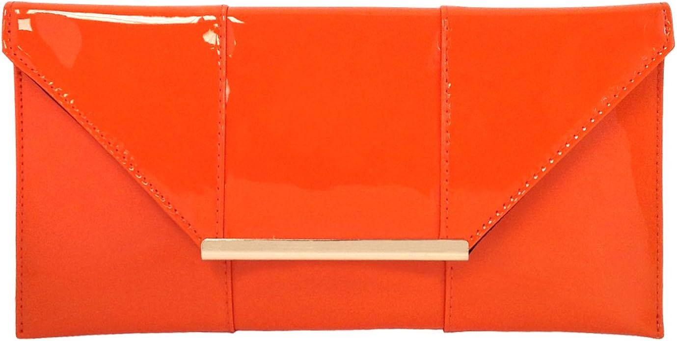 JNB Faux Patent Leather Envelope Candy Clutch | Amazon (US)