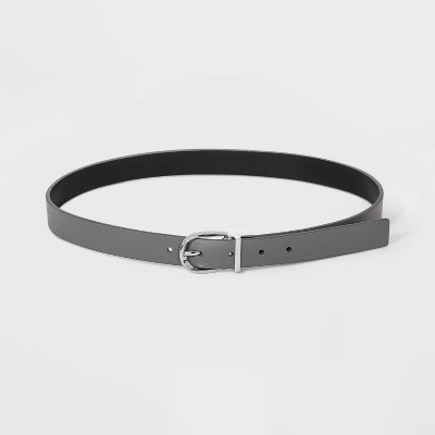 Women's Reversible Belt - A New Day™ Gray/Black | Target