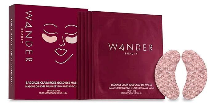 Gold Under Eye Patches | WANDER BEAUTY BAGGAGE CLAIM | Under Eye Mask, Brightens Dark Circles, Hy... | Amazon (US)