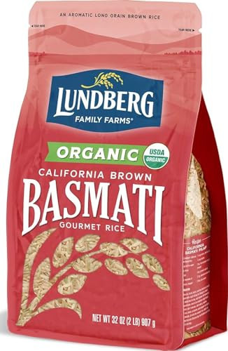 Lundberg Organic Basmati, Long-Grain Brown Rice – Non-Sticky, Fluffy & Aromatic, 32 Oz | Amazon (US)