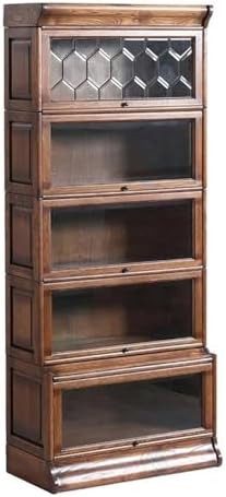 Pemberly Row Traditional 5 Stacks Wood Barrister Bookcase in Walnut | Amazon (US)