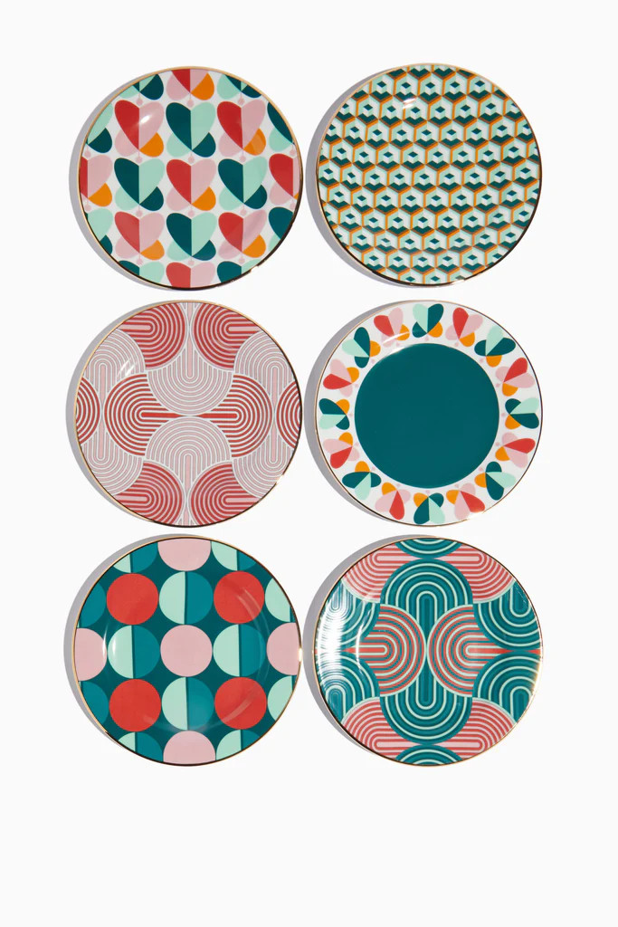 Desert Plate in Slinky Mix- Set of 6 | Hampden Clothing