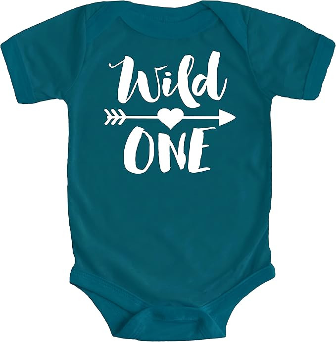 Olive Loves Apple Wild One 1st Birthday Bodysuit for Baby Girls First Birthday Outfit | Amazon (US)