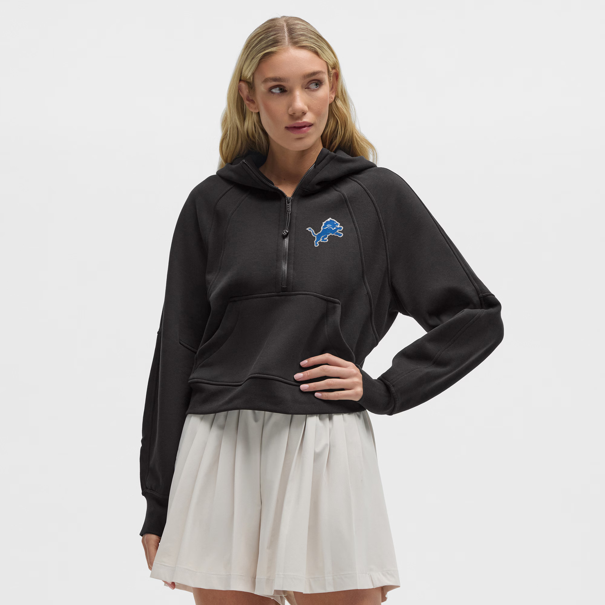Detroit Lions lululemon Women's Scuba Oversized Half-Zip Hoodie - Black | Fanatics