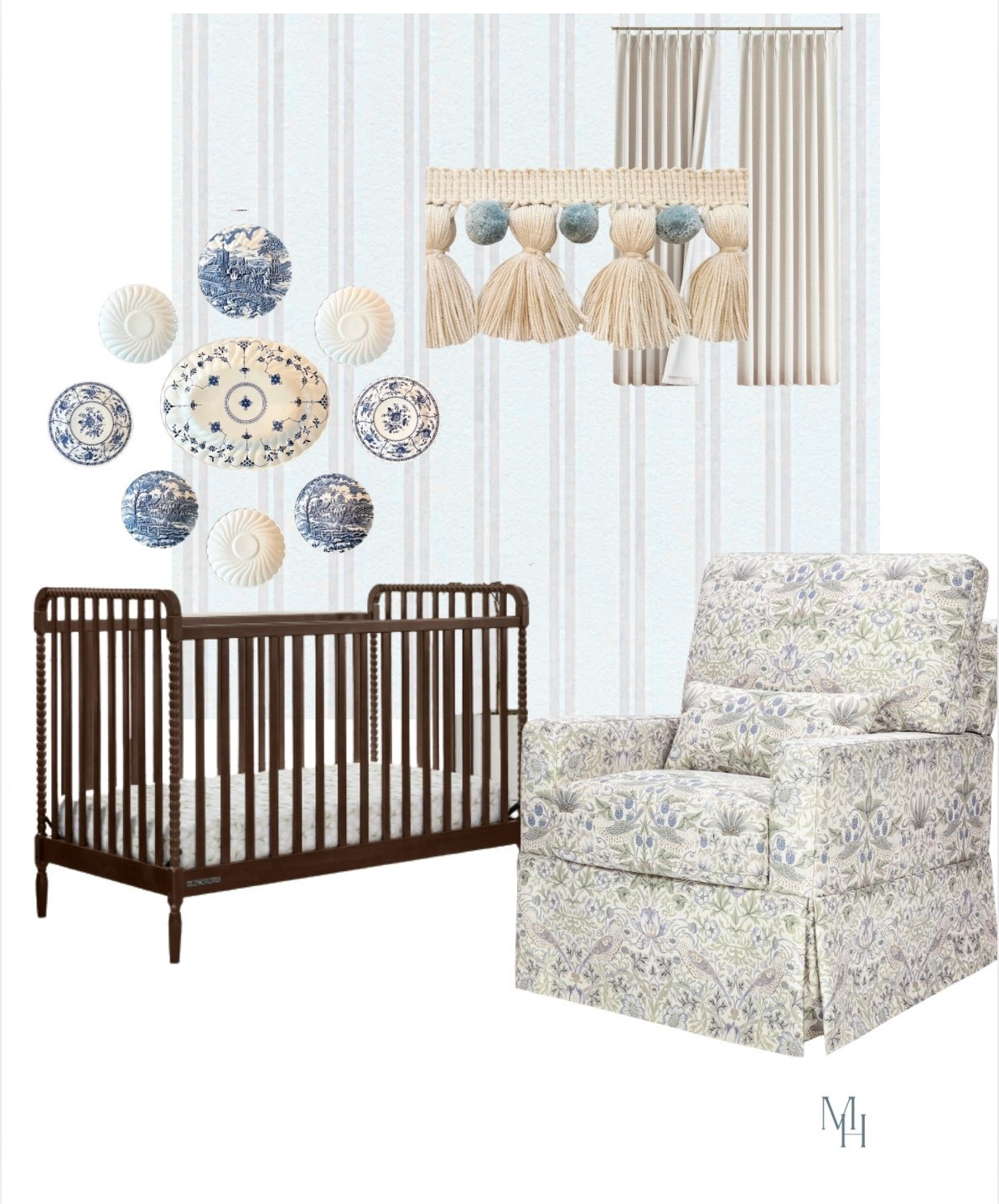 Neutral nursery! But add a little blue!  