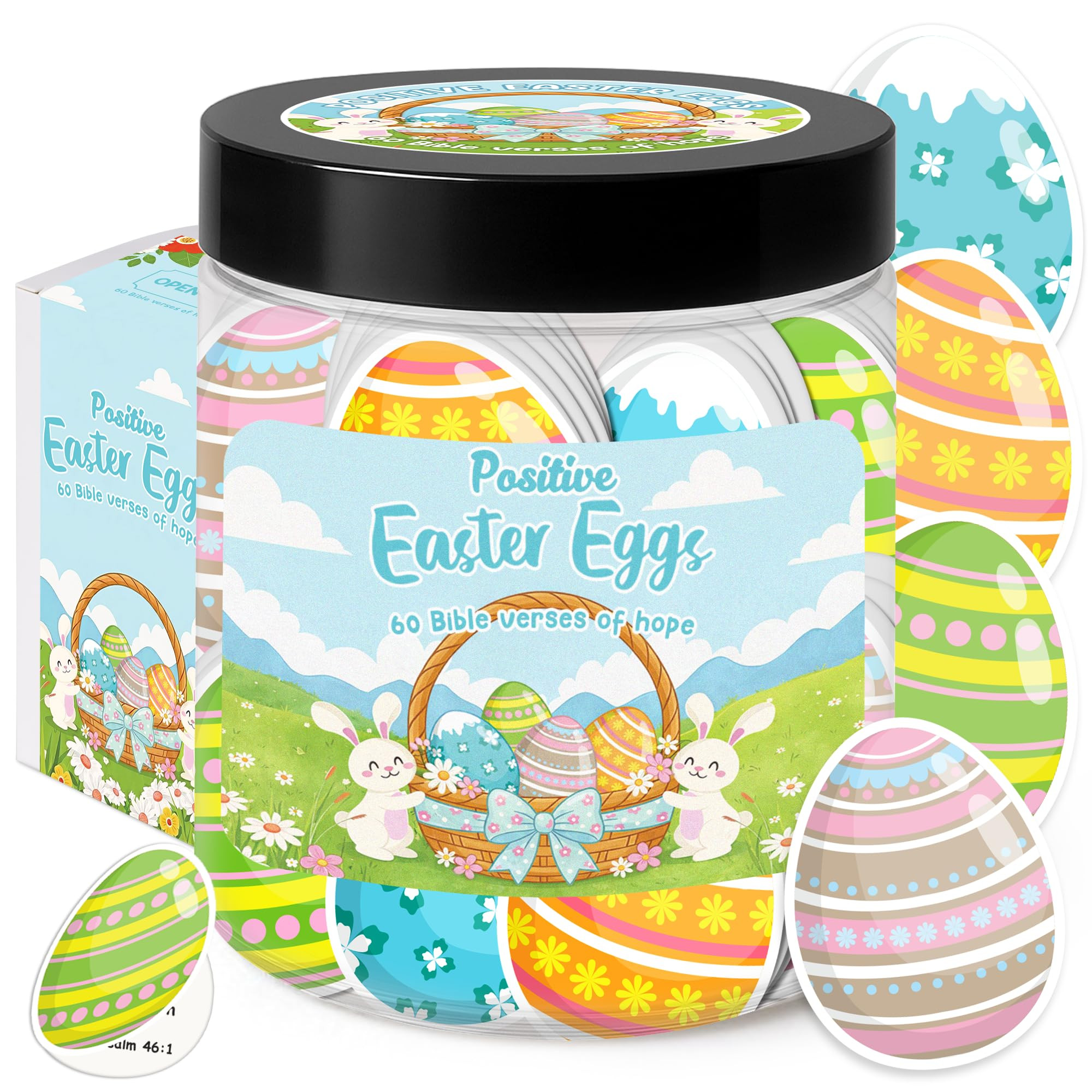 Christian Easter Basket Stuffer For Kids, Teens, Positive Easter Eggs – 60 Bible Verses of Hope... | Amazon (US)