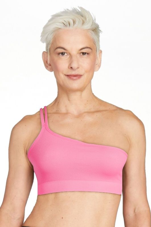 No Boundaries Juniors Ribbed One Shoulder Brami, Sizes S-3XL | Walmart (US)