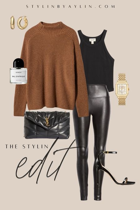 The Stylin Edit- Casual style, holiday fashion, faux leather leggings, accessories, StylinByAylin 

#LTKSeasonal #LTKstyletip #LTKunder100