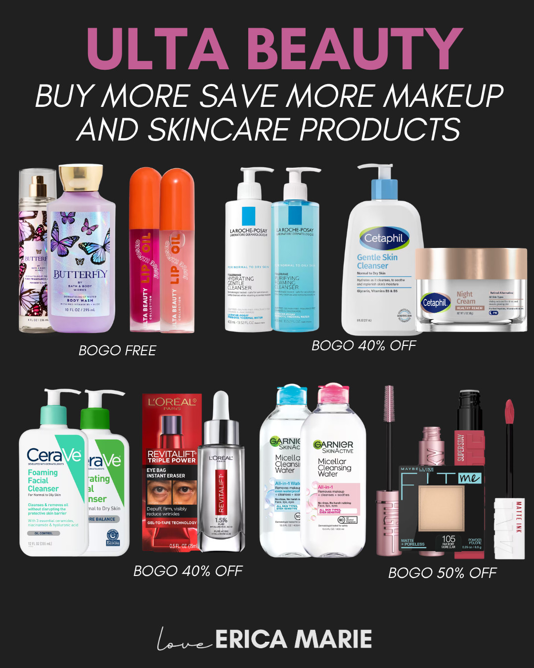 Tons of great BOGO deals are live right now at Ulta! From skincare to makeup, I've pulled together some of the bestsellers. Go check them out before they're gone! 

#UltaBeauty #UltaFinds #BeautyDeals #BOGOSale #MakeupFavorites #SkincareRoutine #beauty 

 #LTKSaleAlert #LTKBeauty