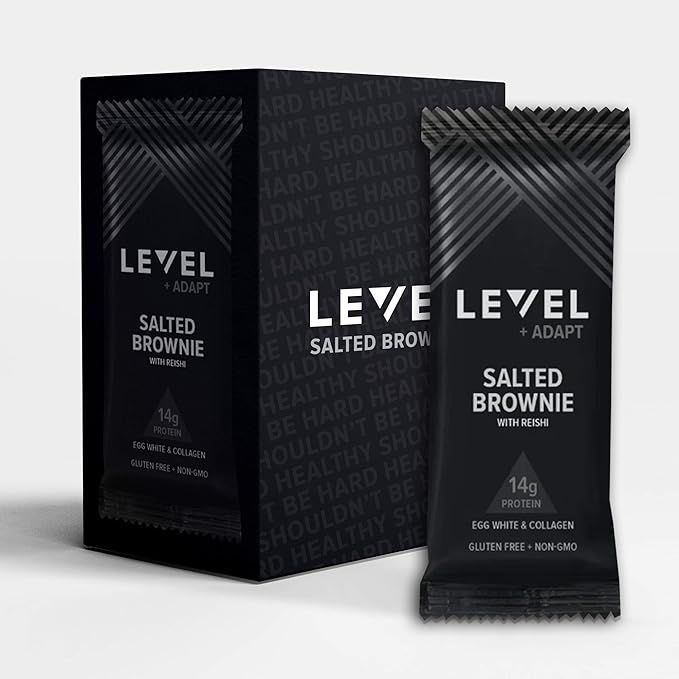 Level Foods - 6 Salted Brownie 14g Pure Protein Bars, High Protein, Nutritious Low Carb Snacks, H... | Amazon (US)