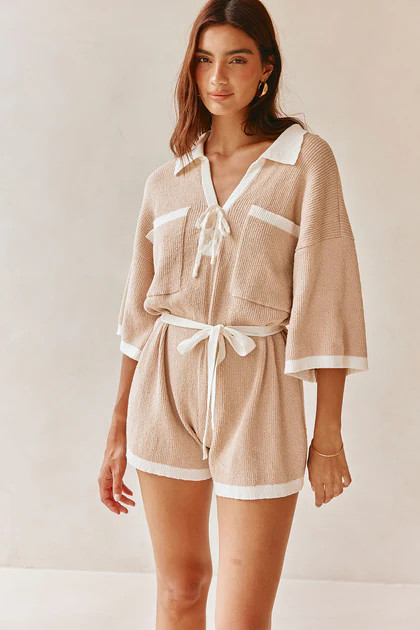 Sammi Playsuit - Tan | Sabo Skirt US