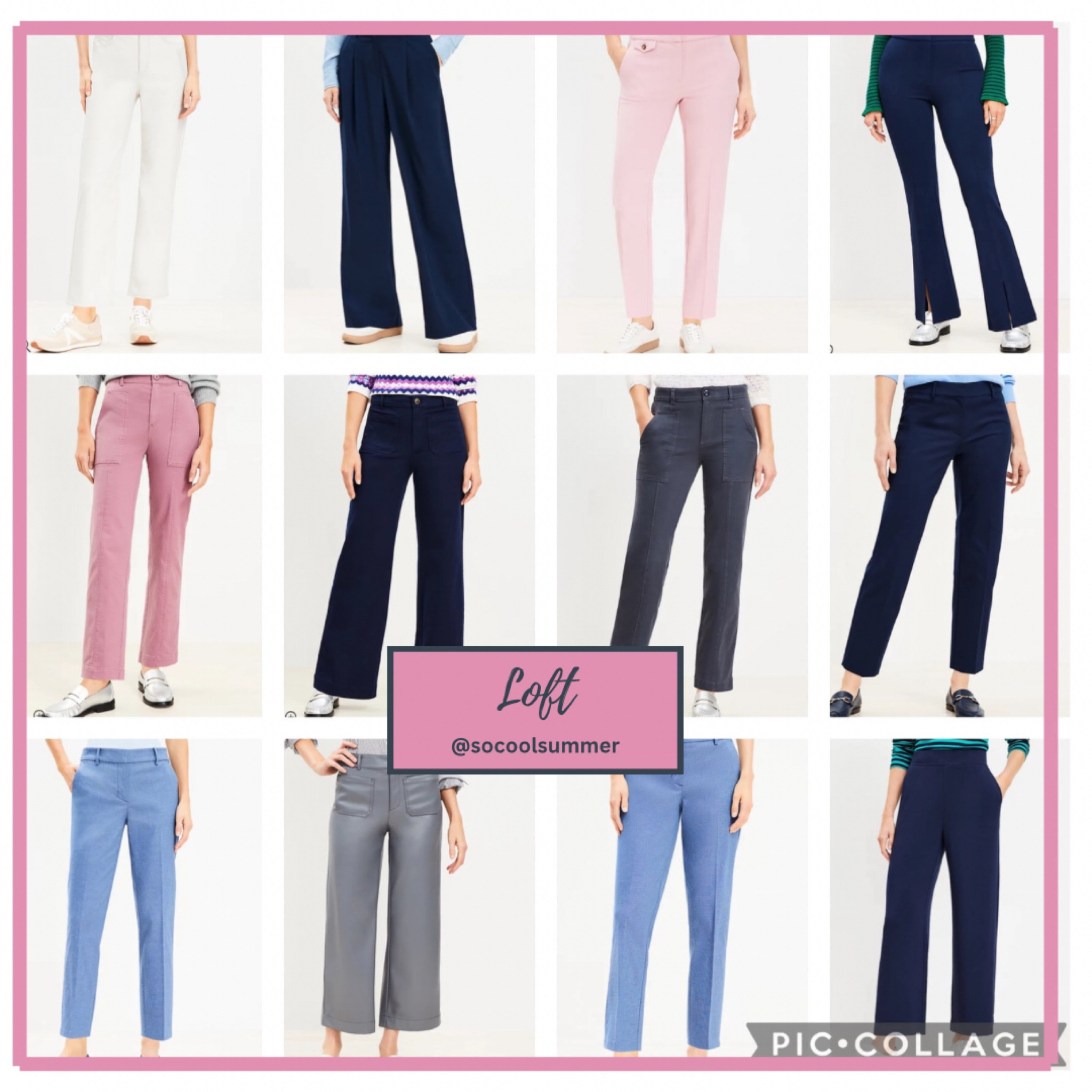 Pants for summers at Loft. President’s Day Sale is 40-75% off. 

Deep Space Blue is a nice navy. Click through links, often things come in more than one good color! 

#hocsummer #coolsummer #lightsummer #softsummer #pastelsummer #darksummer #brownsummer #sweetpeasummer #summerpalette #summerfinds


#LTKworkwear #LTKsalealert #LTKfindsunder50