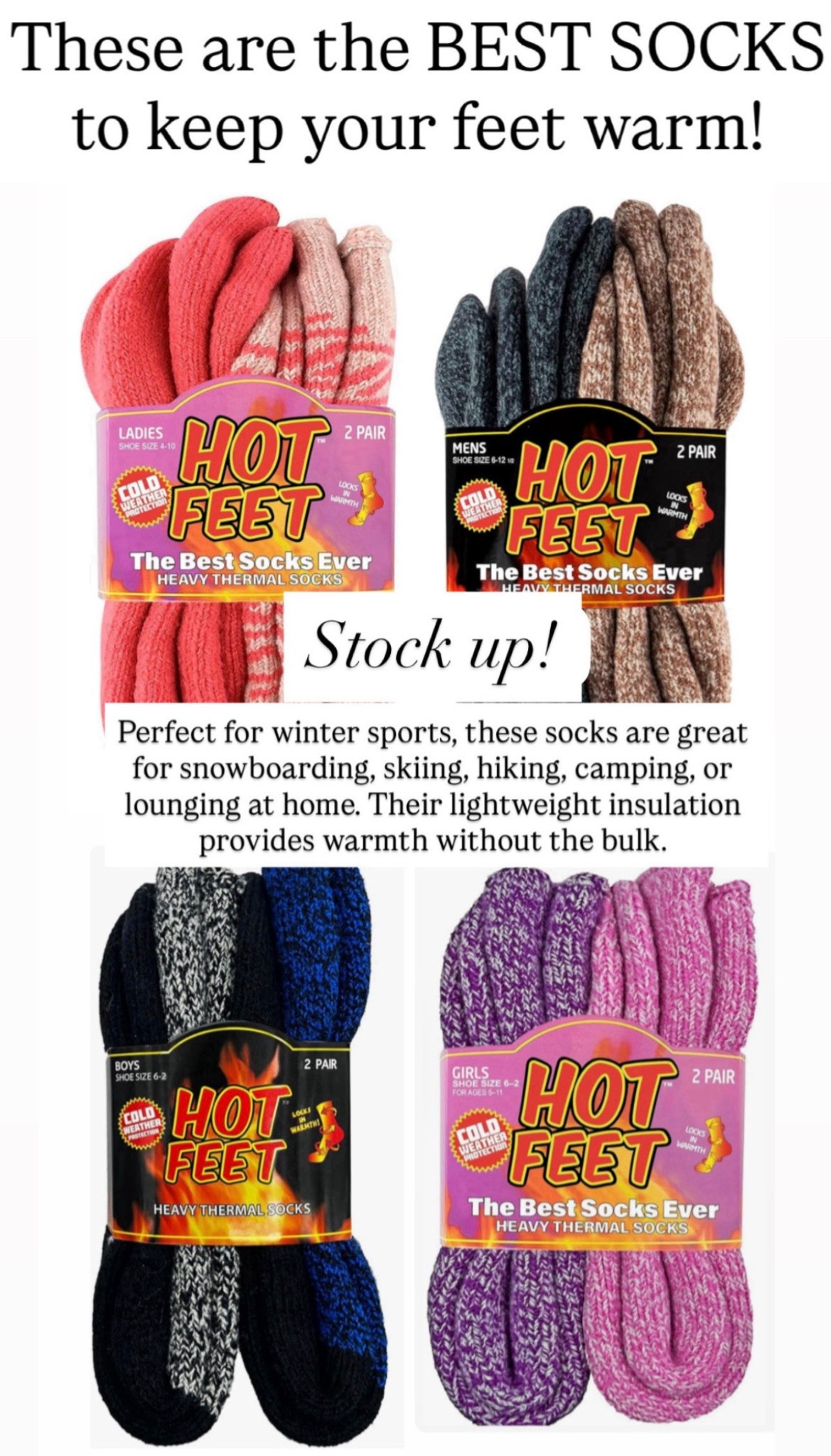 Hot Feet socks for families 🩷💜❤️ best winter socks 

#LTKootd #LTKgrwm
