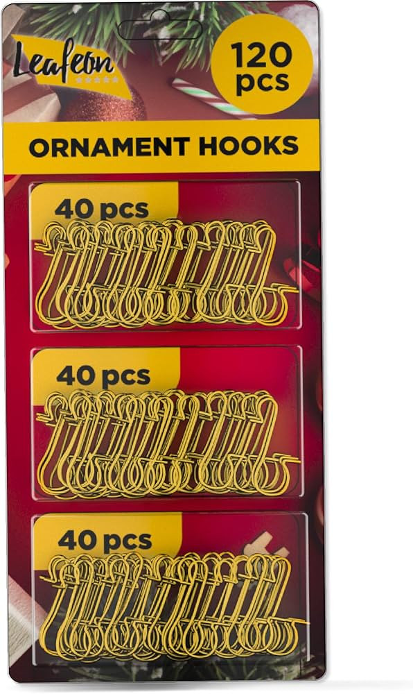 120 Pack Christmas Ornament Hooks – Great Xmas Ornament Hangers for Christmas Tree Decoration (... | Amazon (US)