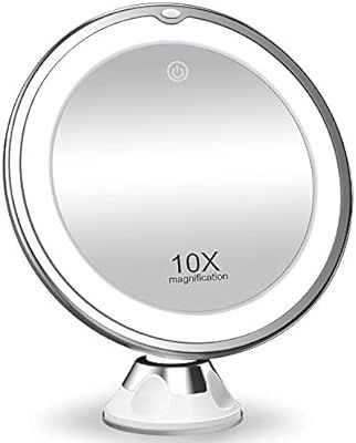 KOOLORBS 10X Magnifying Makeup Mirror with Lights, 3 Color Lighting, Intelligent Switch, 360 Degr... | Amazon (US)