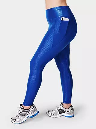 Sweaty Betty 27" Power Workout Leggings, Blue Gradient Dot | John Lewis (UK)