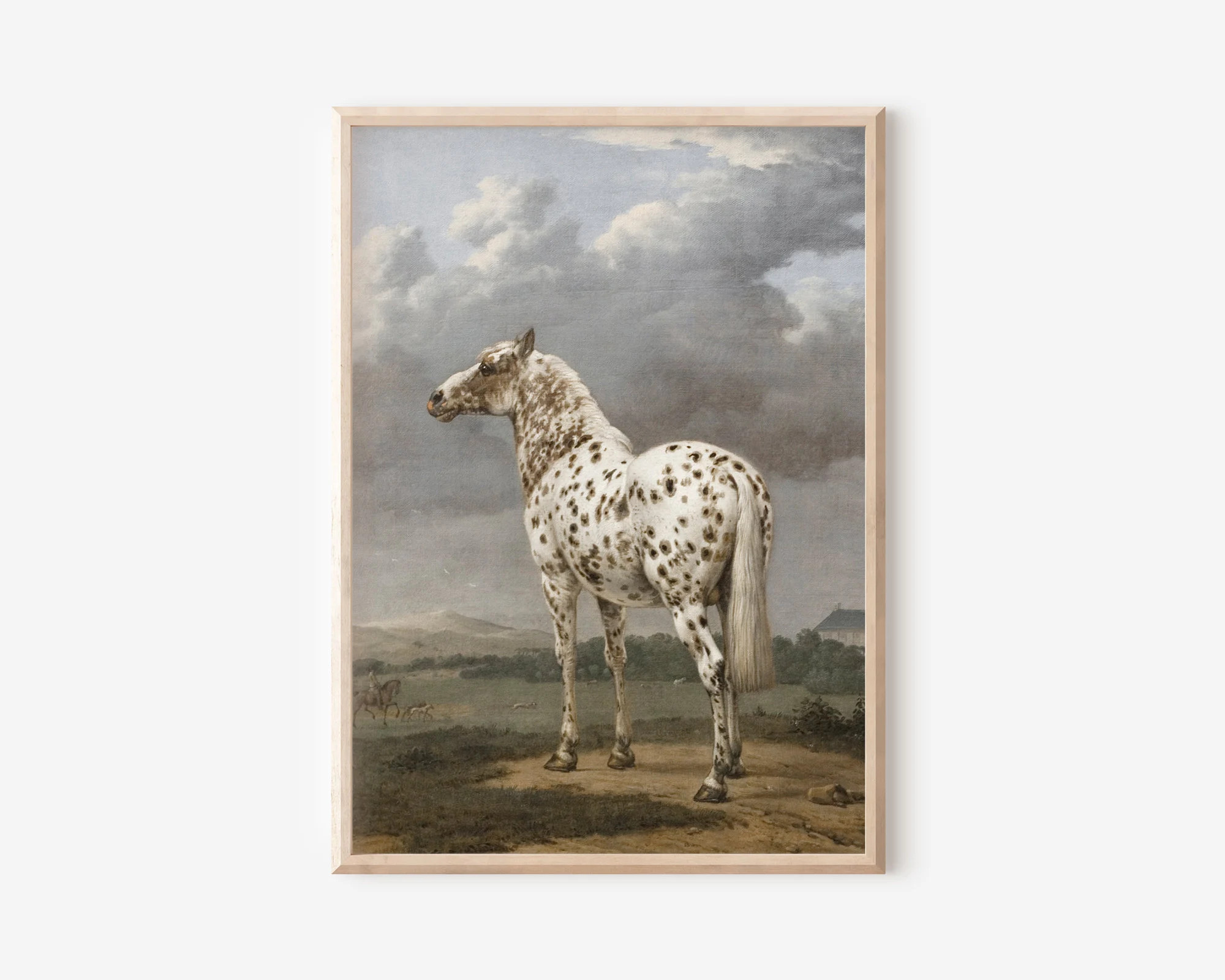 Vintage Appaloosa Horse Oil Painting | Farmhouse Wall Art Digital Download English Landscape | Aesthetic Room Decor | Etsy (Global)