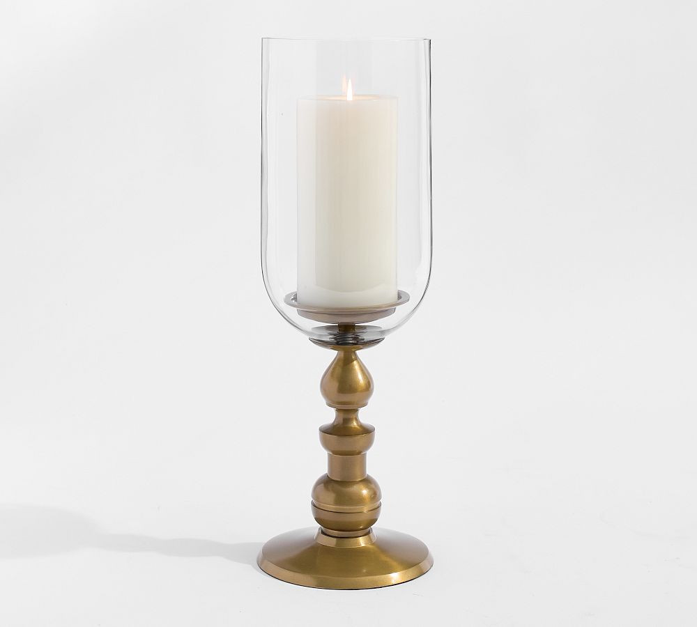 Napa Hurricane: Brass: Pillar Holder | Pottery Barn (US)