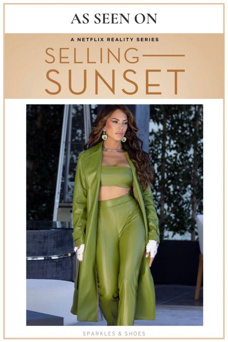 Session six of Selling Sunset is now on Netflix and the ladies are bringing lewks like Amanza in this fierce green getup. 

#sellingsunset #netflix #asseenontv