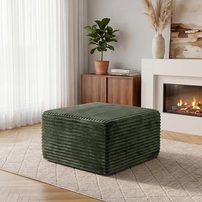 28” Boneless Couch Ottoman Modular Sectional Corduroy Cloud Sofa Foot Rest Ottoman for Living R... | Amazon (US)