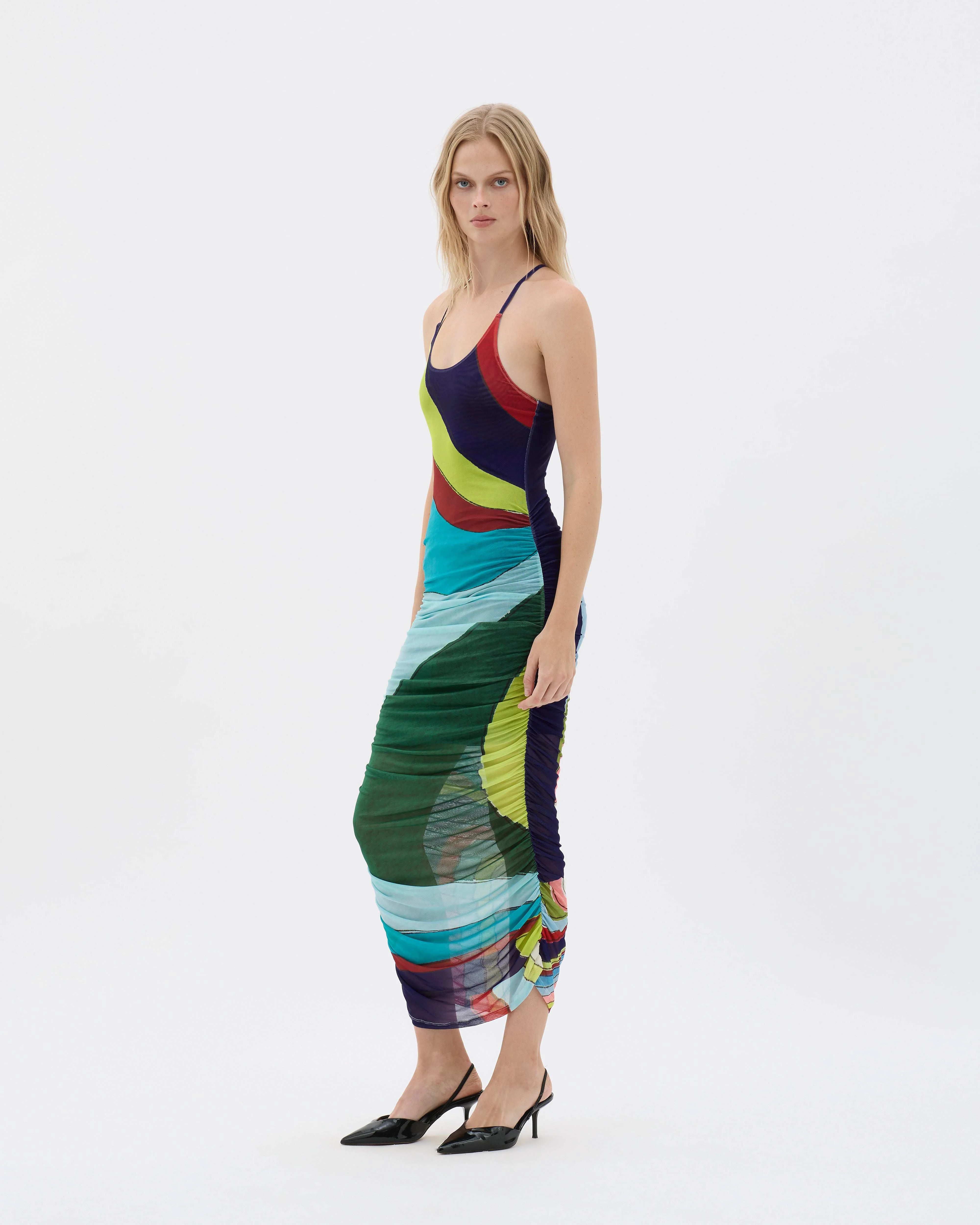 Calmar Double Mesh Midi Dress | Muma World