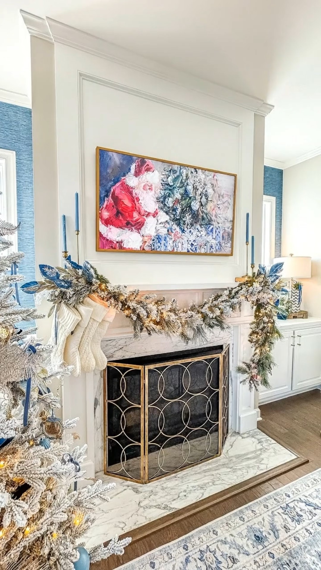 My classic Christmas mantel is back with ivory velvet stockings, layered flocked garland, and the star of the show… my Samsung Frame TV. 🎄✨ A cozy, stylish holiday setup that feels luxe without the fuss. Shop my stockings, garland, and Frame art directly on LTK. You don’t need to overthink your mantel — simple, pretty layers bring all the joy. 😉

Christmas mantel, holiday mantel decor, ivory stockings, velvet stockings, flocked garland, Christmas garland, cozy Christmas decor, classic Christmas decor, Frame TV, Samsung Frame TV, Frame art, holiday home decor, LTK holiday, LTK home, LTK decor, LTK finds, interior design inspo, classic cozy home, holiday styling, Christmas inspo 

#LTKHoliday #LTKHome #LTKCyberWeek