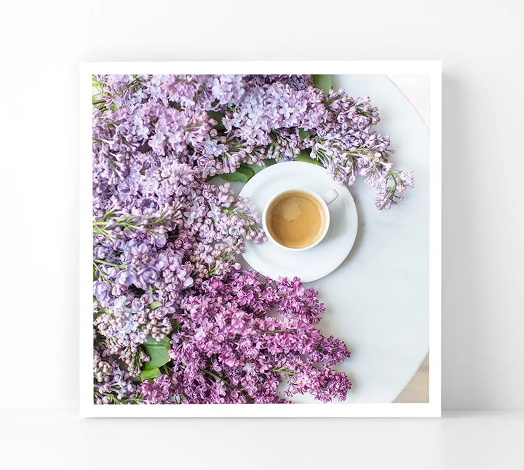 Paris Photography Lilacs and Coffee 5x5 Paris Fine Art - Etsy | Etsy (US)