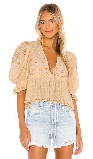 Tallulah Embroidered Blouse | Revolve Clothing (Global)