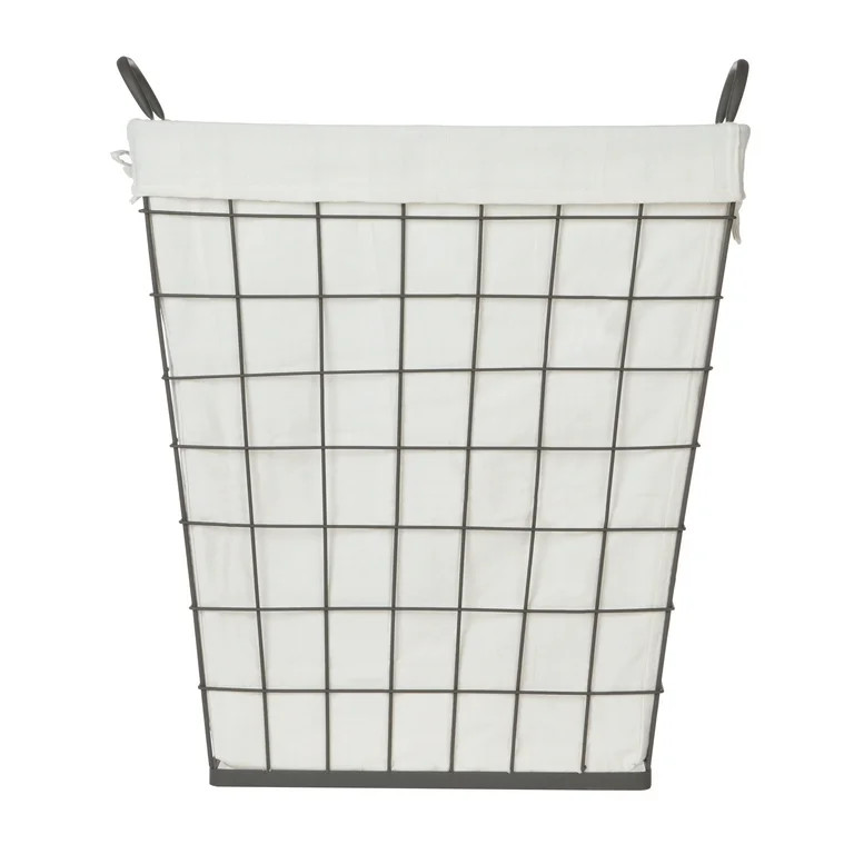 Better Homes & Gardens Heavy-Gauge Wire Laundry Basket, Dark Zinc, 20 in x 15 in x 25 in - Walmar... | Walmart (US)