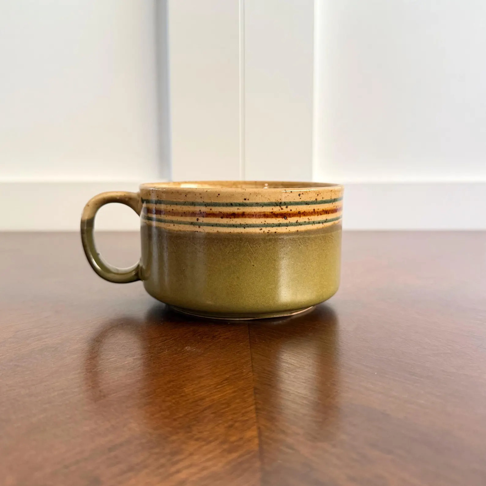 Vintage Speckled Stoneware Mug | Earth Tone Rustic Coffee Cup, 16 Oz Handmade Look Ceramic - Etsy | Etsy (Global)