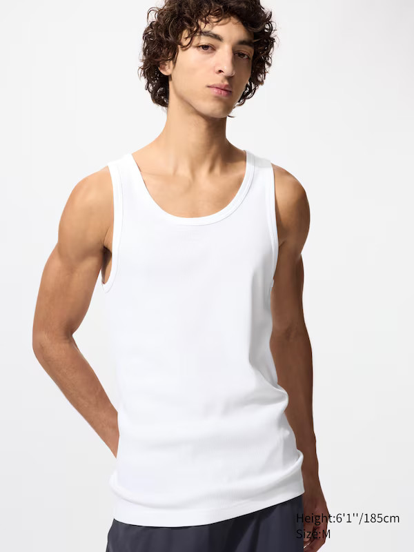 DRY Ribbed Vest Top | UNIQLO (UK)